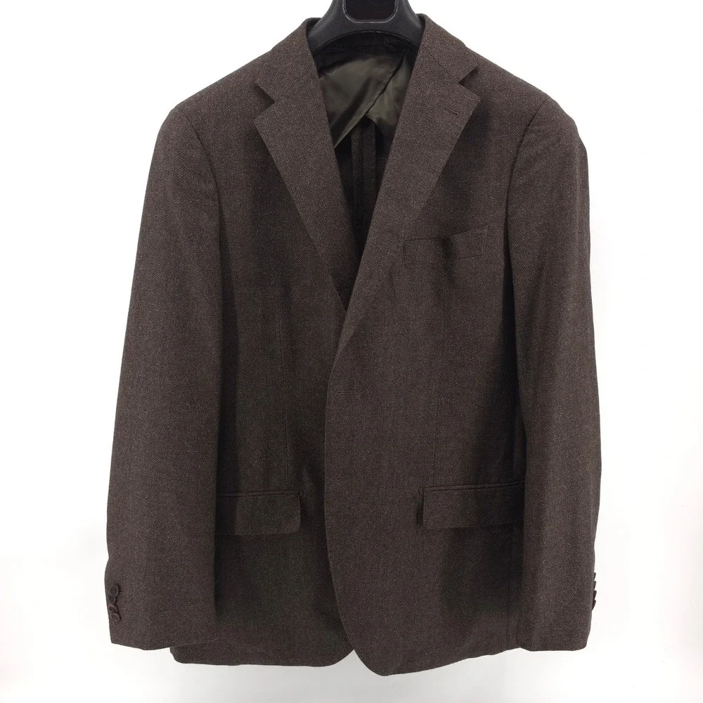 Proper Cloth Mens 2025 Bedford Jacket Marlane Wool Brown Hopsack 46 Tall Blazer
